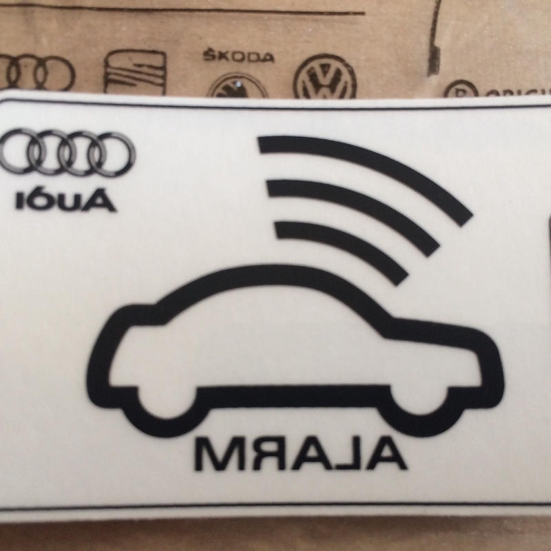 Audi 純正 セキュリティ ステッカー 2枚セット Welt Autoteile Onl