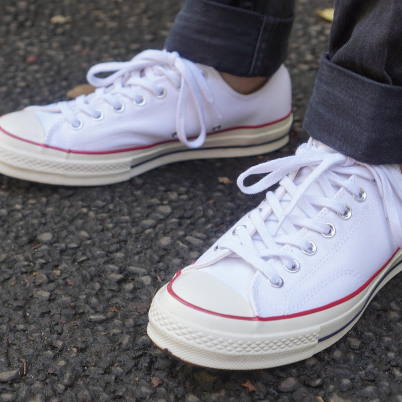 汚れを弾く特殊加工済み Converse Chuck 70 汚れない白スニーカーストア