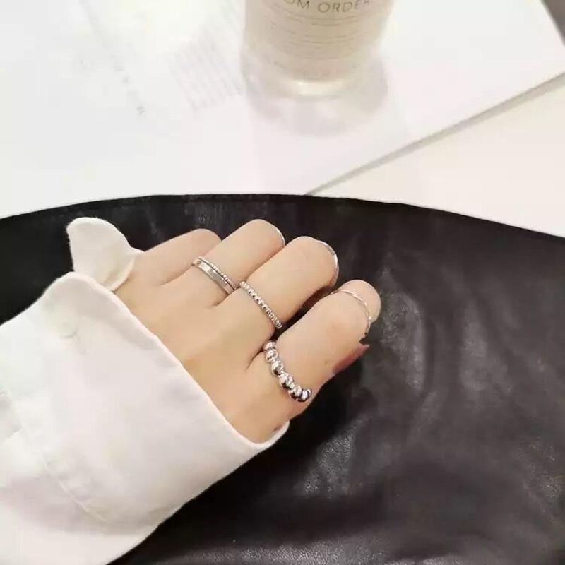 シンプルセットリング Silver Gold 韓国雑貨屋salty