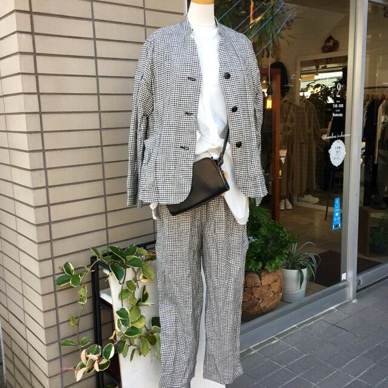 Yuni 太番手千鳥格子パンツ Nine Two