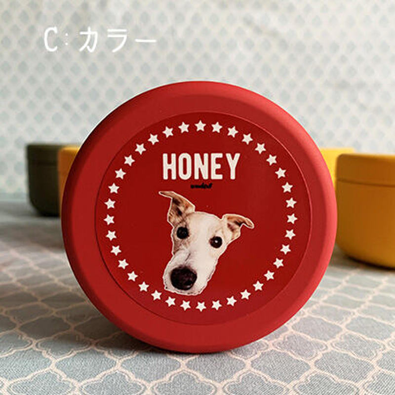 うちの子トリーツ缶 ディープレッド 写真で作るうちの子オリジナルトリーツ缶 マット お名前入