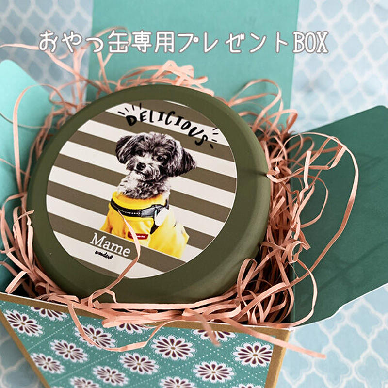 うちの子トリーツ缶 専用ギフトbox Wonder9 うちの子グッズ イラスト 写真 犬