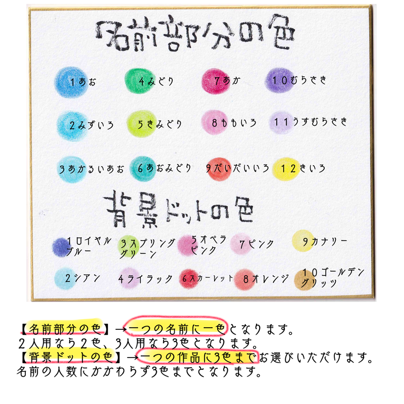 フルオーダー 丸色紙 Poem