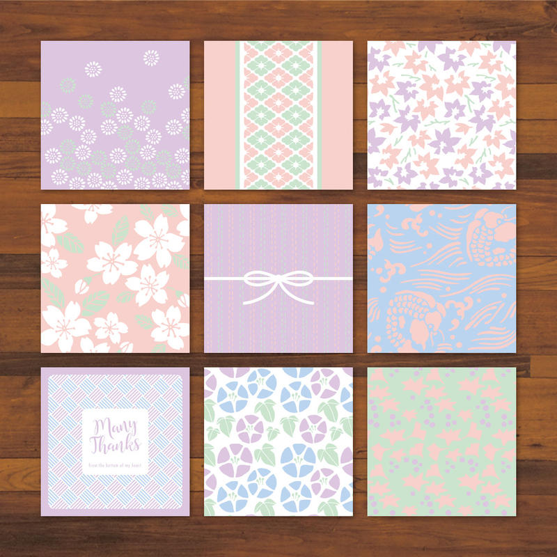 美和柄素材 和のグラフィックセット 90種の和素材テンプレート Japanese M