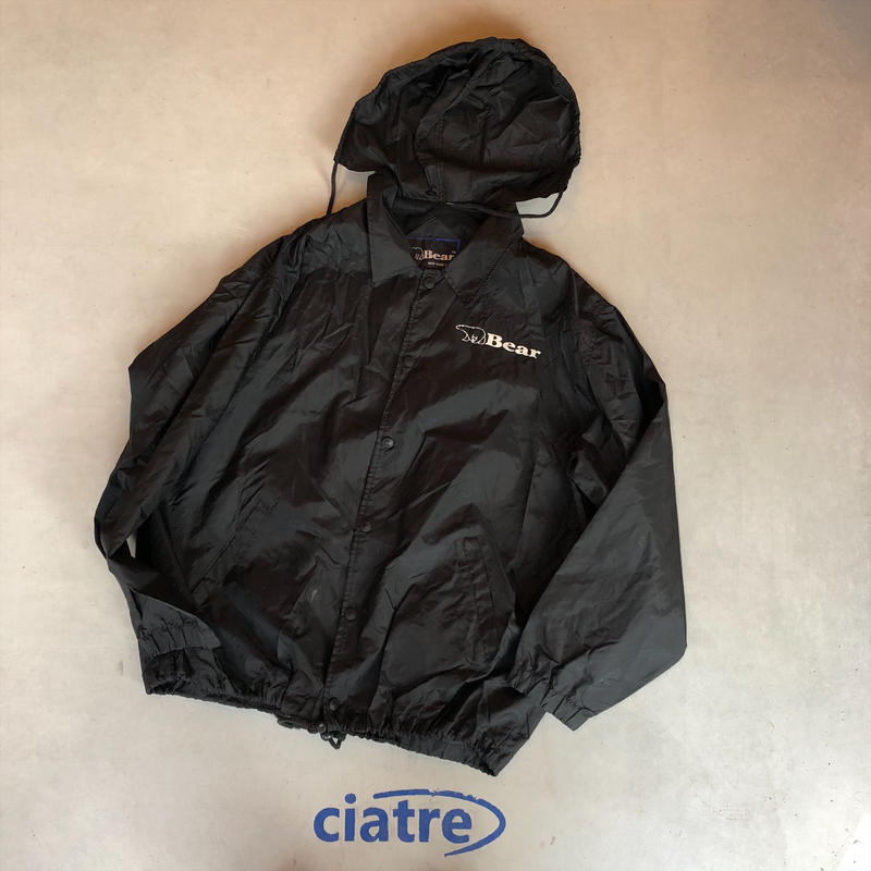 90s Bear Back Print Nylon Coach Jacket | ciatre 90s Bear Back Print Nylon Coach Jacket | ciatre