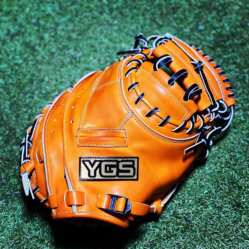 Ygsプロライン 硬式キャッチャーミット 912v オレンジ 山本グラブスタジオ