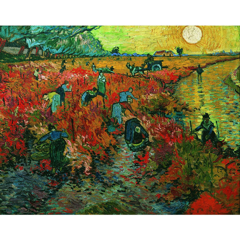 ゴッホ 赤い葡萄畑 複製画 キャンバス地にジクレー 額付き アルル時代 絵画 洋画 ポスト