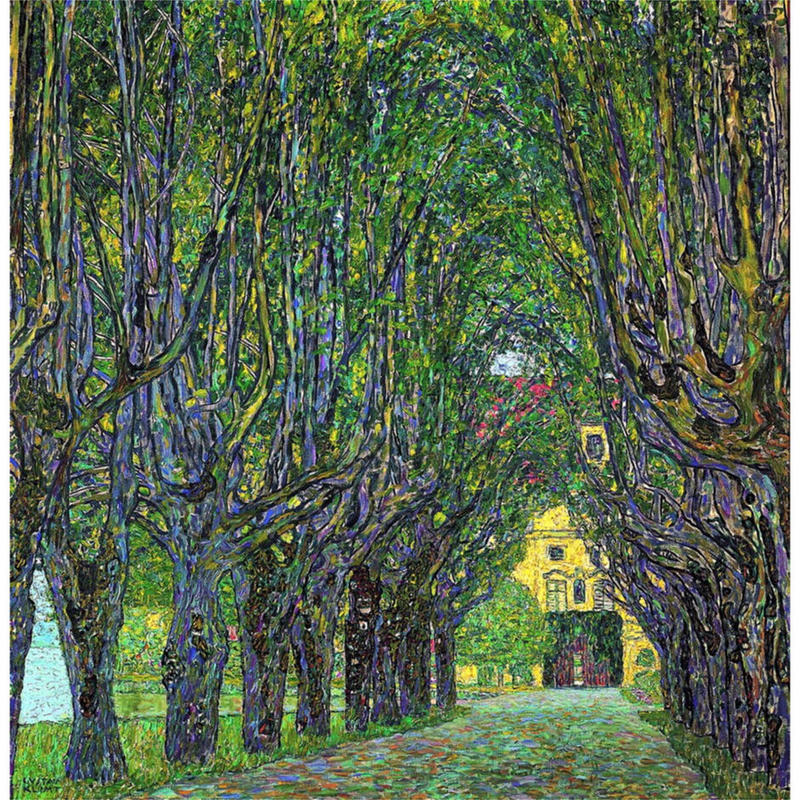 クリムト カンマー城の公園の並木道 複製画 キャンバスにジクレー 額付き 絵画 洋画 風景画 クリムト カンマー城の公園の並木道 複製画 キャンバスにジクレー 額付き 絵画 洋画 風景画