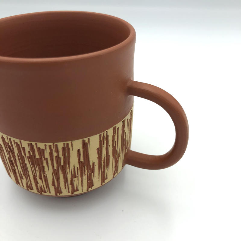 無名異焼 国三窯 とびがんなカップ 876