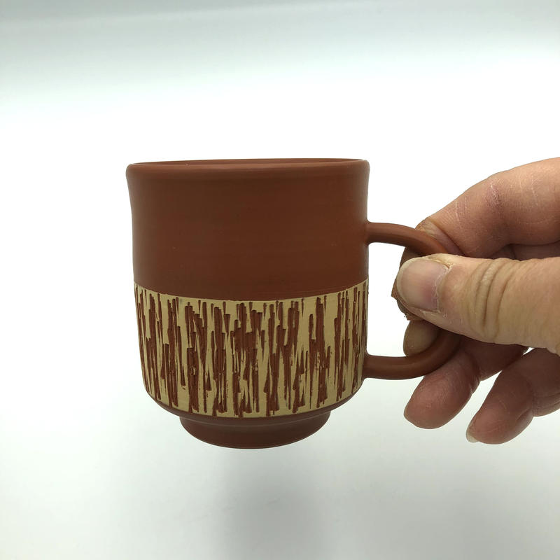 無名異焼 国三窯 とびがんなカップ 876