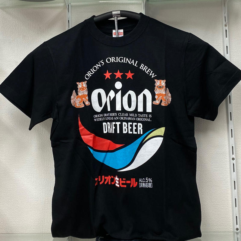 オリオンビール Bigロゴ 黒シーサー ｔシャツ ｓサイズ 沖縄 やしの木