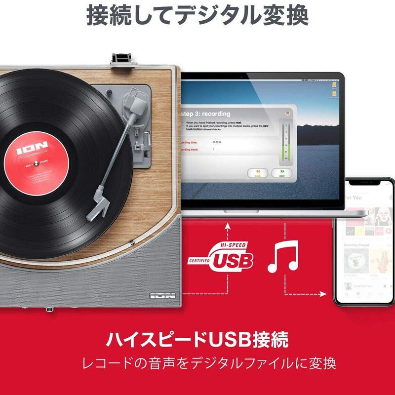 Ion レコードプレーヤー Premier Lp Natural Jeugia Basic