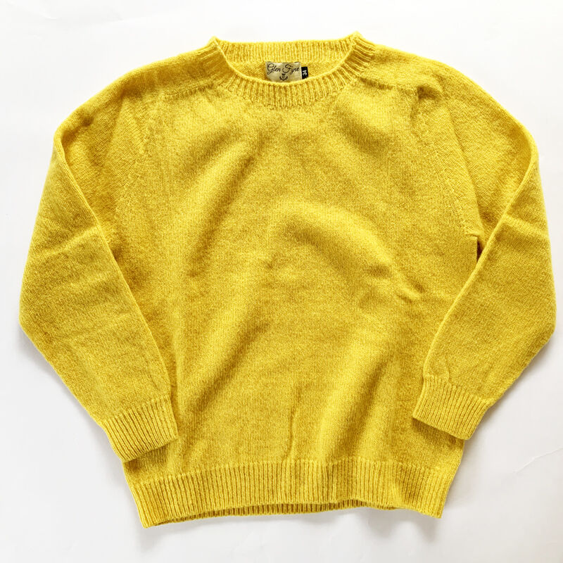 レディース Glen Fyne グレンファイン ラムウール リラックスニット イエロー 城