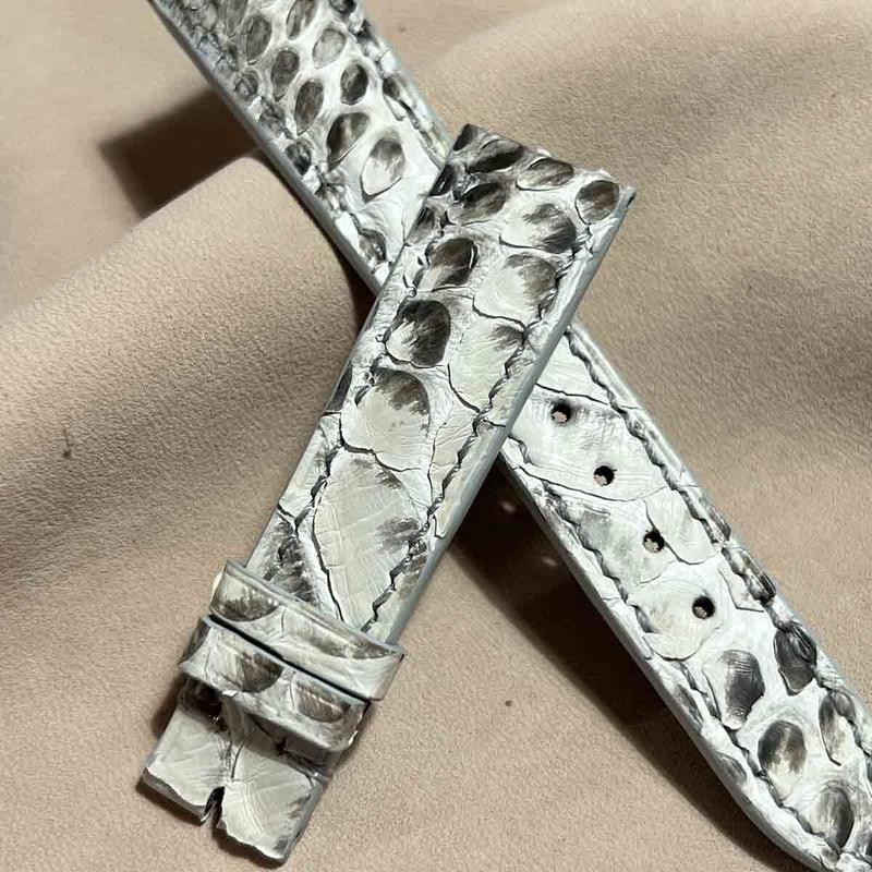 直営店 パイソン 腕時計 ベルト ブラウン ラグ幅19mm - バックル幅16mm