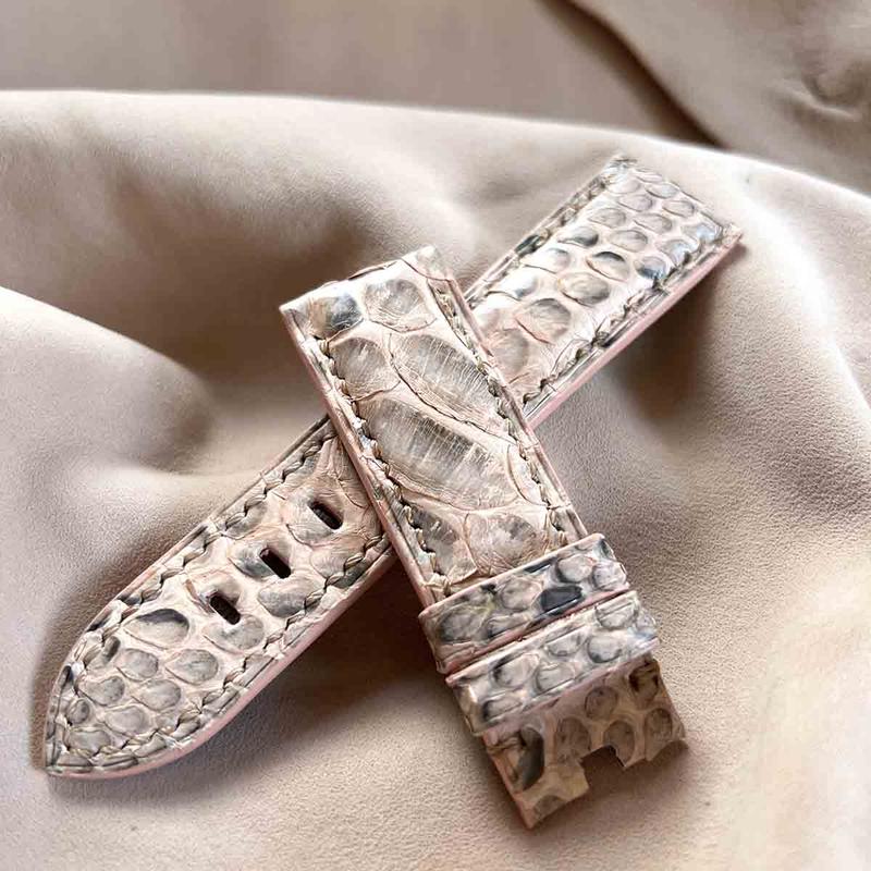 2022人気特価 pyt-144 パイソン 腕時計ベルト ライトブラウン (ラグ幅