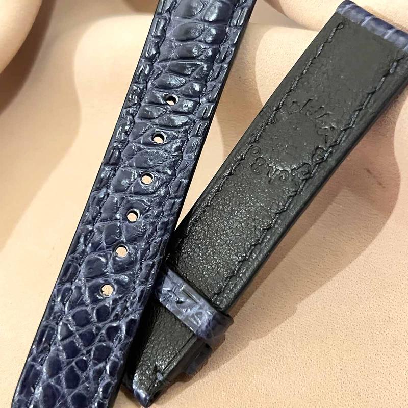 cro-850 クロコダイル レザー 腕時計 ベルト ネイビー (ラグ幅18 mm - バック... cro-850 クロコダイル レザー 腕時計 ベルト ネイビー (ラグ幅18 mm - バック...