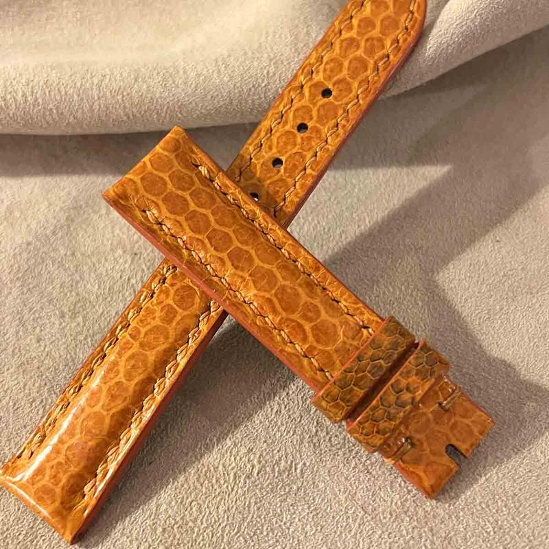 桜舞う季節 sna-55 シースネイク ウミヘビ 腕時計ベルト オレンジ ラグ