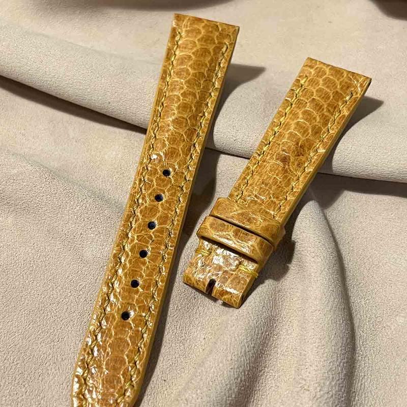 sna-46 シースネイク（ウミヘビ） 腕時計ベルト タンブラウン (ラグ幅