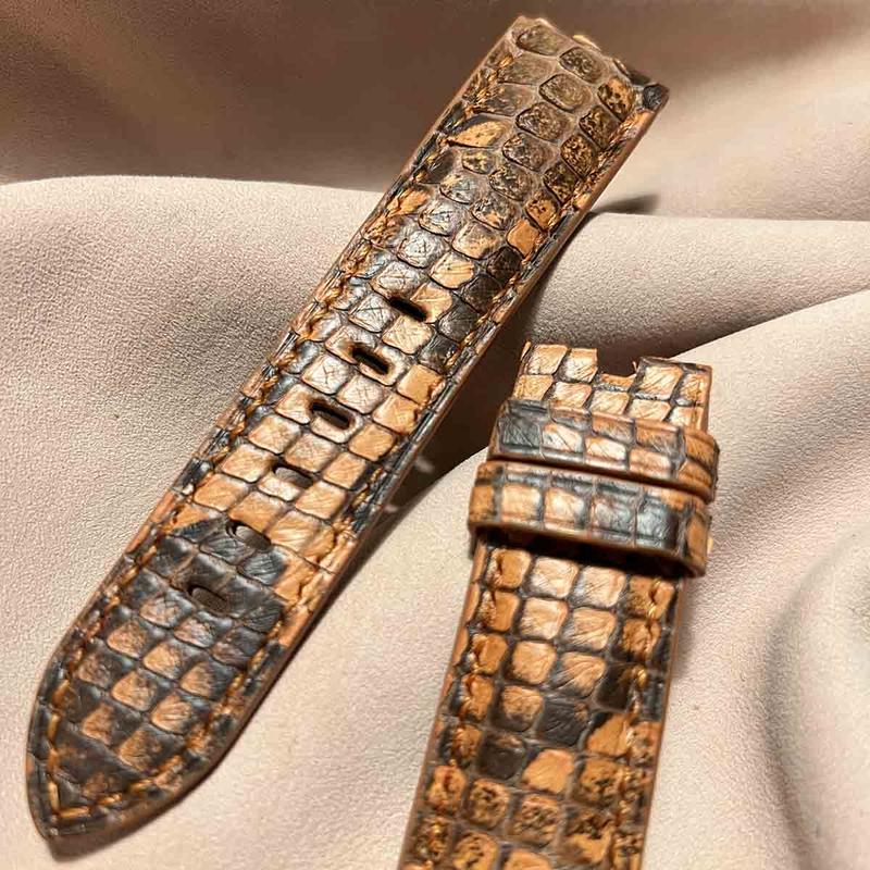 好評お得 pyt-144 パイソン 腕時計ベルト ライトブラウン (ラグ幅24mm