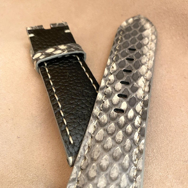 pyt-95 パイソン レザー 腕時計ベルト ナチュラル (ラグ幅26mm