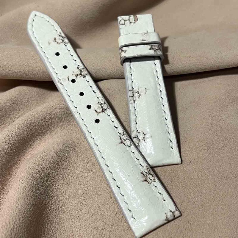 sna-49 シースネイク（ウミヘビ）B級品 腕時計ベルト ホワイト (ラグ幅