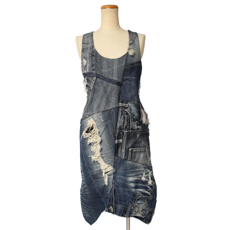 デニムパンツリメイクワンピース Cheryl Chee Japan