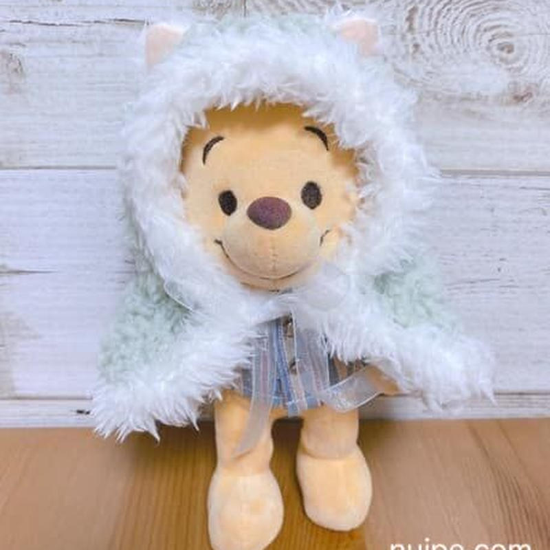 カスタムパーツ ケープ ポンチョ のねこ耳 ダッフィーサイズ ぬいぺ