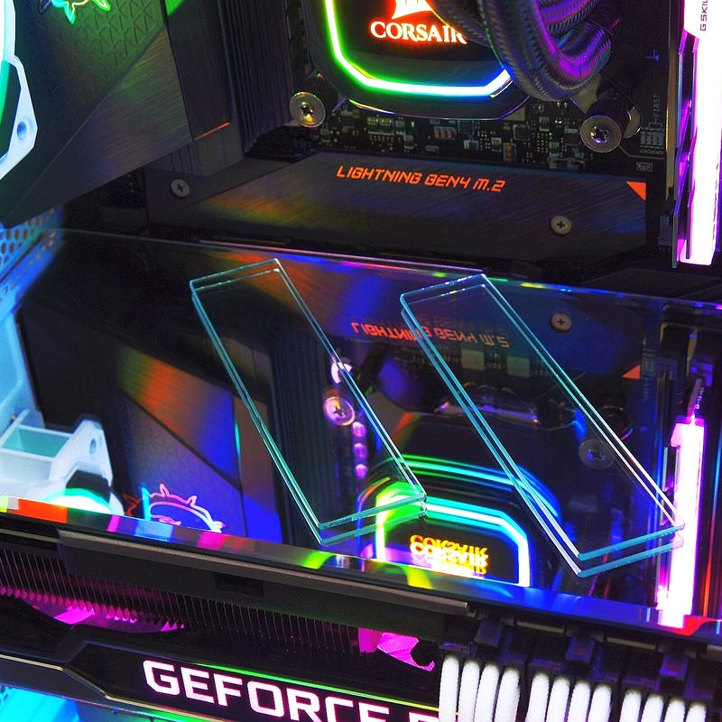 規定寸法 訳有品 Gpuトップミラー ゲーミングpc用 フィギュア設置 サンゴバン高透明ミ