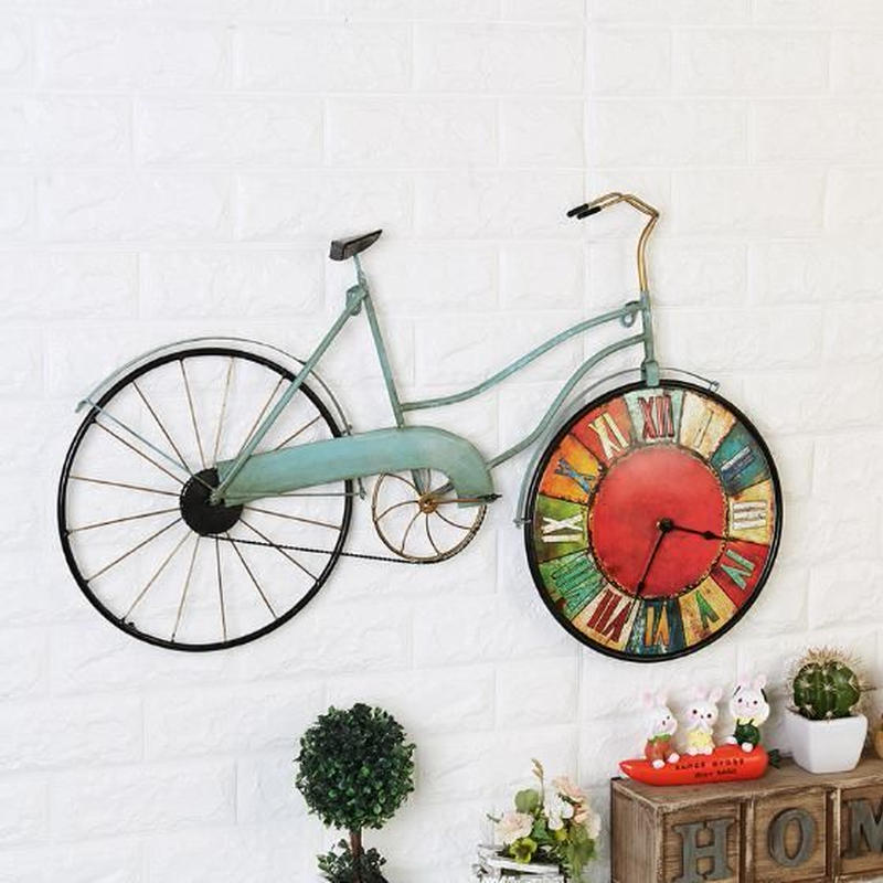 おしゃれな自転車 レトロ壁掛け時計 インテリアにもなるおしゃれな壁時計 輸入雑貨専門店 L