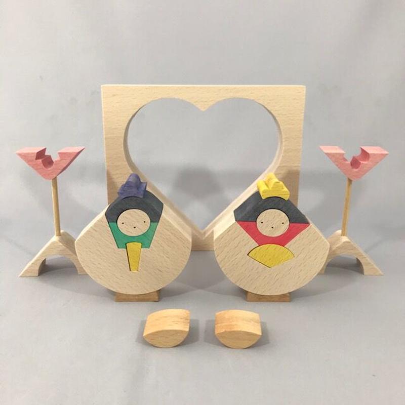 小黒三郎さん 組み木のおひなさま  ハートびな 小 KH228 小黒三郎さん 組み木のおひなさま ハートびな 小 KH228 小黒三郎 組み木の