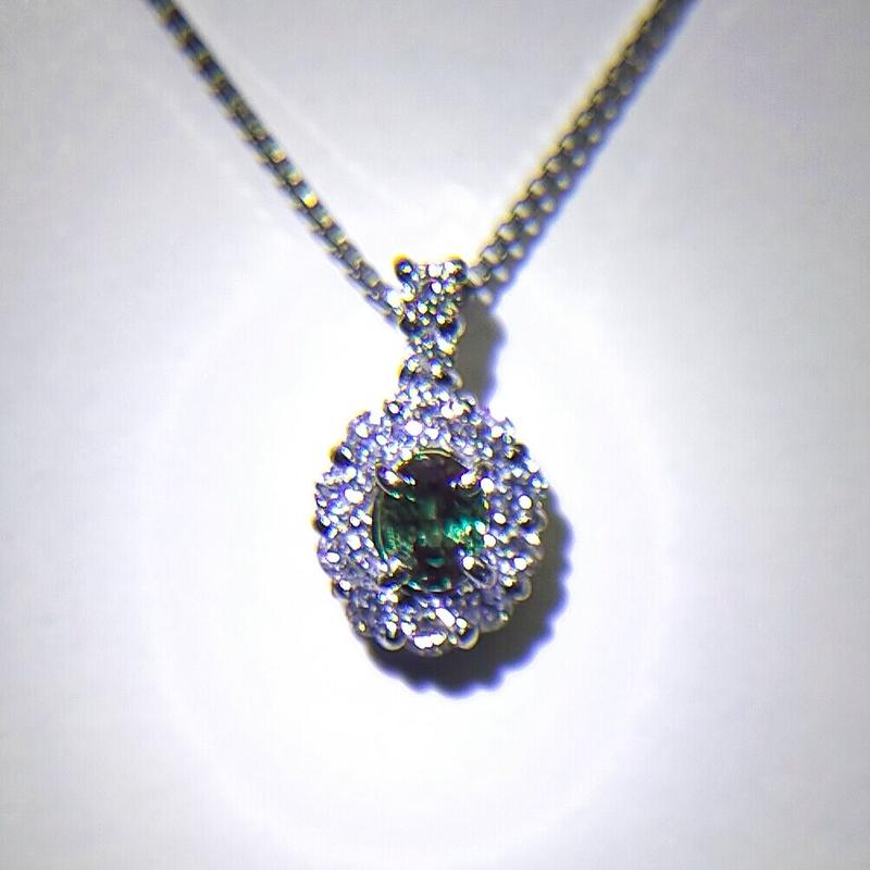希少 高品質 天然アレキサンドライト 天然ダイヤモンド 各0.11ct