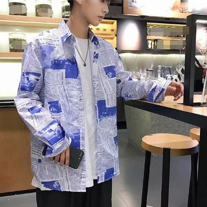 限定価格1000円 韓国柄シャツメンズ Yumaro Represent