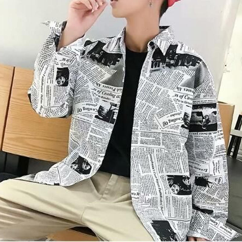 限定価格1000円 韓国柄シャツメンズ Yumaro Represent