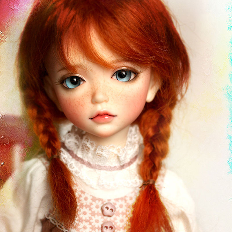 球体関節人形 本体 眼球 メイクアップ済 Bjd カスタムドール 女の子 かわいい そばかす