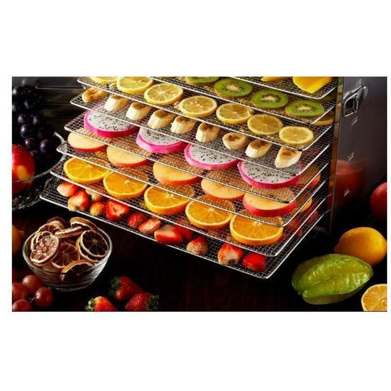 ステンレス鋼 食品乾燥機 果物 野菜 ハーブ スナック 肉干しなど10層 業務用 食品乾燥機