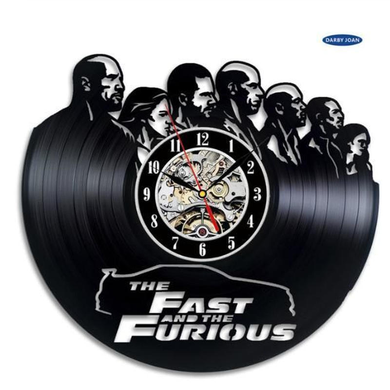 ワイルド スピード 30cm レコード盤 壁掛け時計 ３種類 映画 人気 おしゃれ エコ イン
