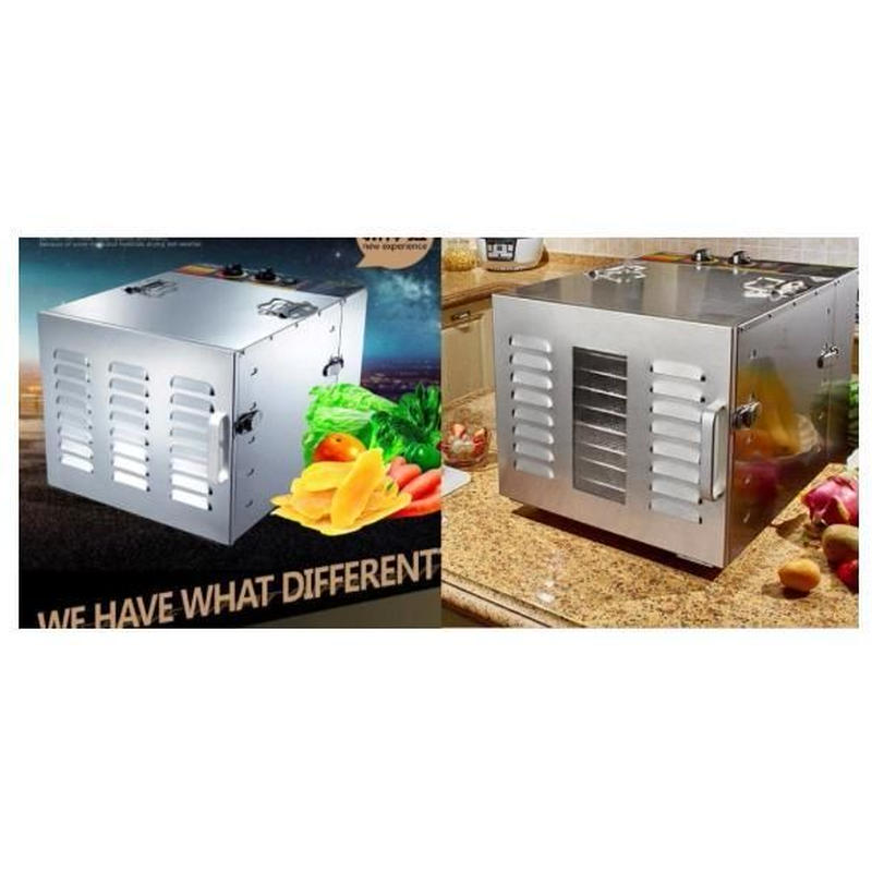 ステンレス鋼 食品乾燥機 果物 野菜 ハーブ スナック 肉干しなど10層 業務用 食品乾燥機