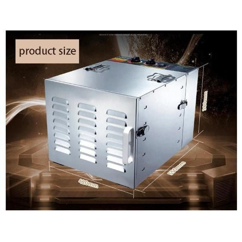 ステンレス鋼 食品乾燥機 果物 野菜 ハーブ スナック 肉干しなど10層 業務用 食品乾燥機