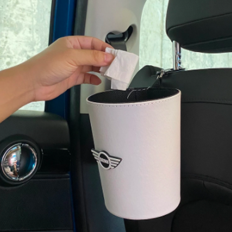 ミニクーパー 車内用 ゴミ箱 ティッシュケース ２色 Mini Cooper アクセサリー テ