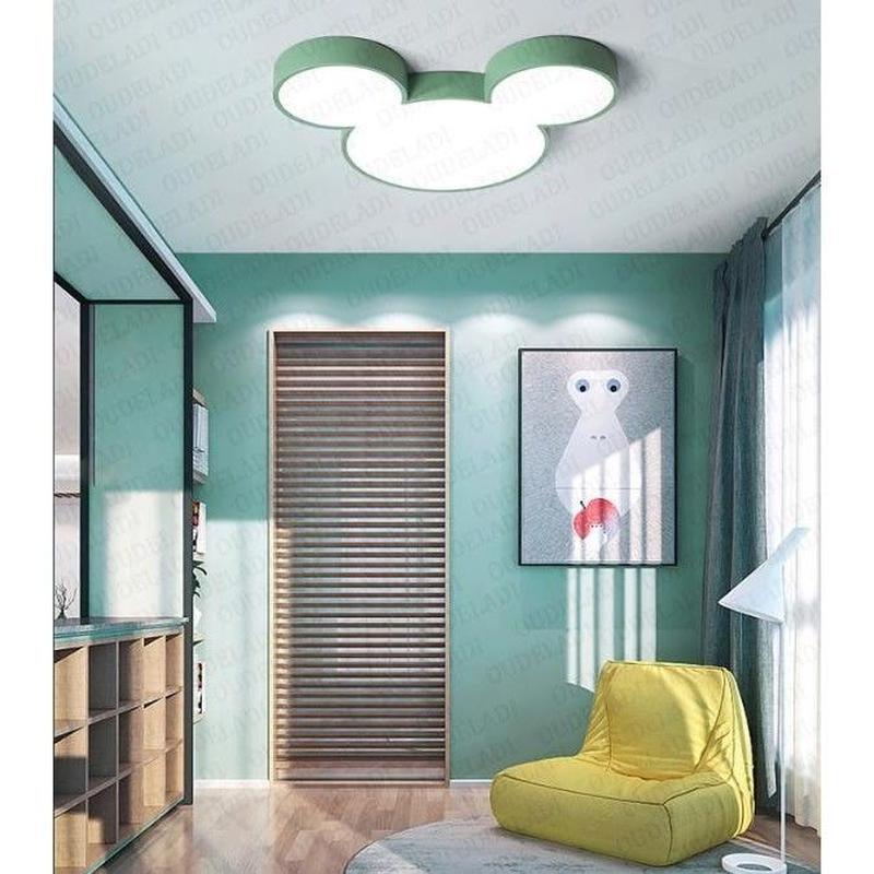 ミッキー Led シーリングライト ４色 調光可能 子供部屋 天井照明 シャンデリア 北欧