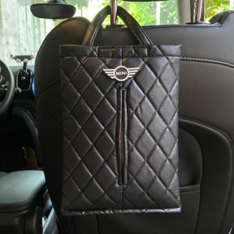ミニクーパー 車内用 ゴミ箱 ティッシュケース ２色 Mini Cooper アクセサリー テ