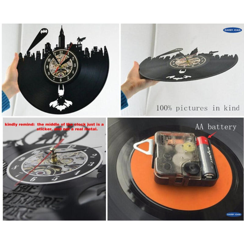 アイアンマン 30cm レコード盤 壁掛け時計 ３種類 映画 人気 おしゃれ エコ インテリア