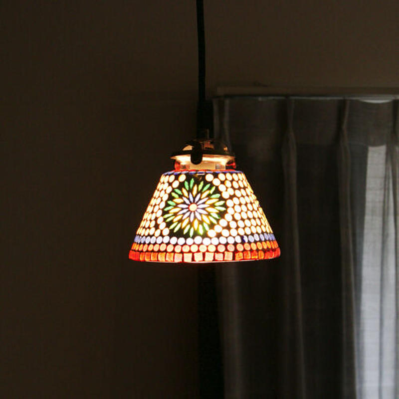 ペンダントライト ガラス おしゃれ モザイク 1灯 シーリングライト かわいい 可愛い 天井照