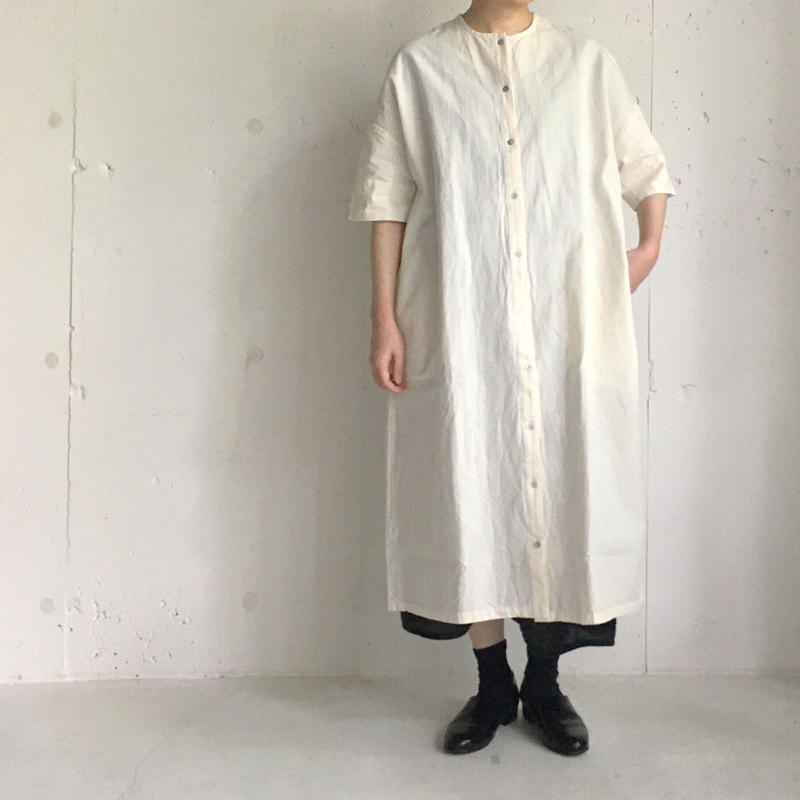 クリスマスツリー特価 Yamma 産ヤンマ産業 会津木綿 丸首ワンピース ロングワンピース