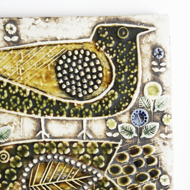 リサラーソン 陶板　二羽の鳥 リサラーソン 陶板 二羽の鳥