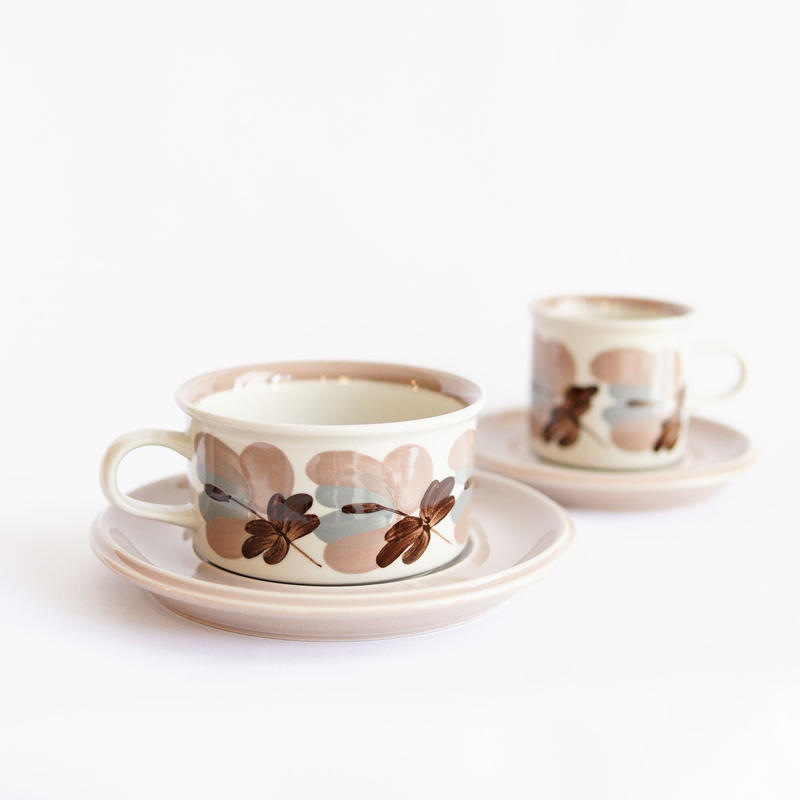 ARABIA アラビア Koralli コーラル カップ&ソーサー & ケーキ皿 