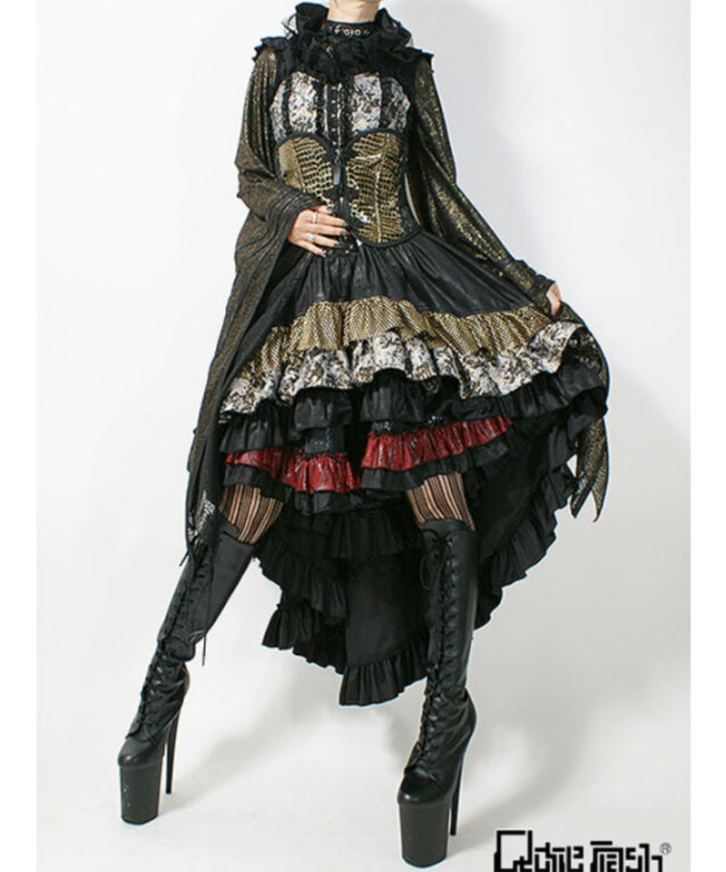 キューティーフラッシュ☆和風☆振袖☆フリル☆チュニックワンピース