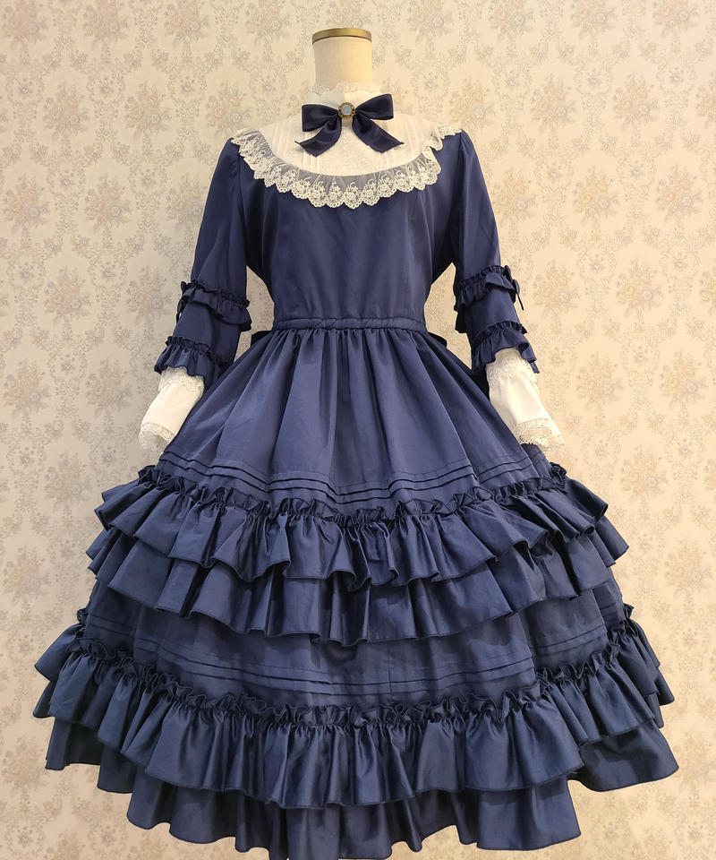 Pina Sweet Collection ピナ ドール姫袖ワンピース ネイビー A