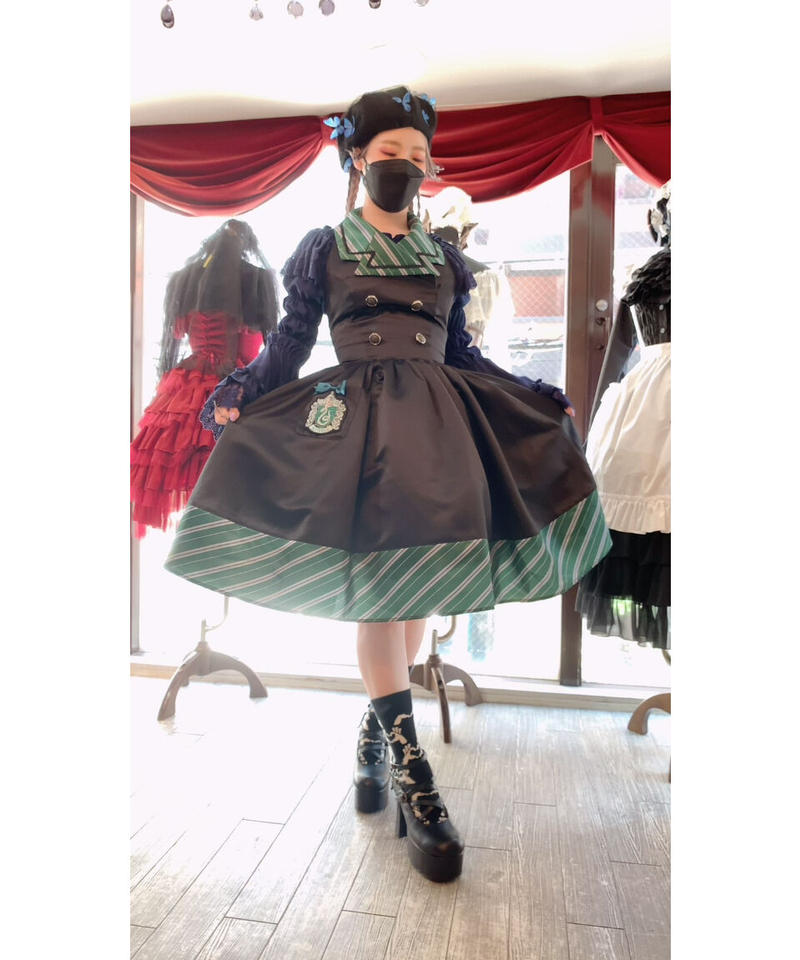 アトリエピエロ ハリーポッター フリルコルセットスカート スリザリン USJ アトリエピエロ ハリーポッター フリルコルセットスカート