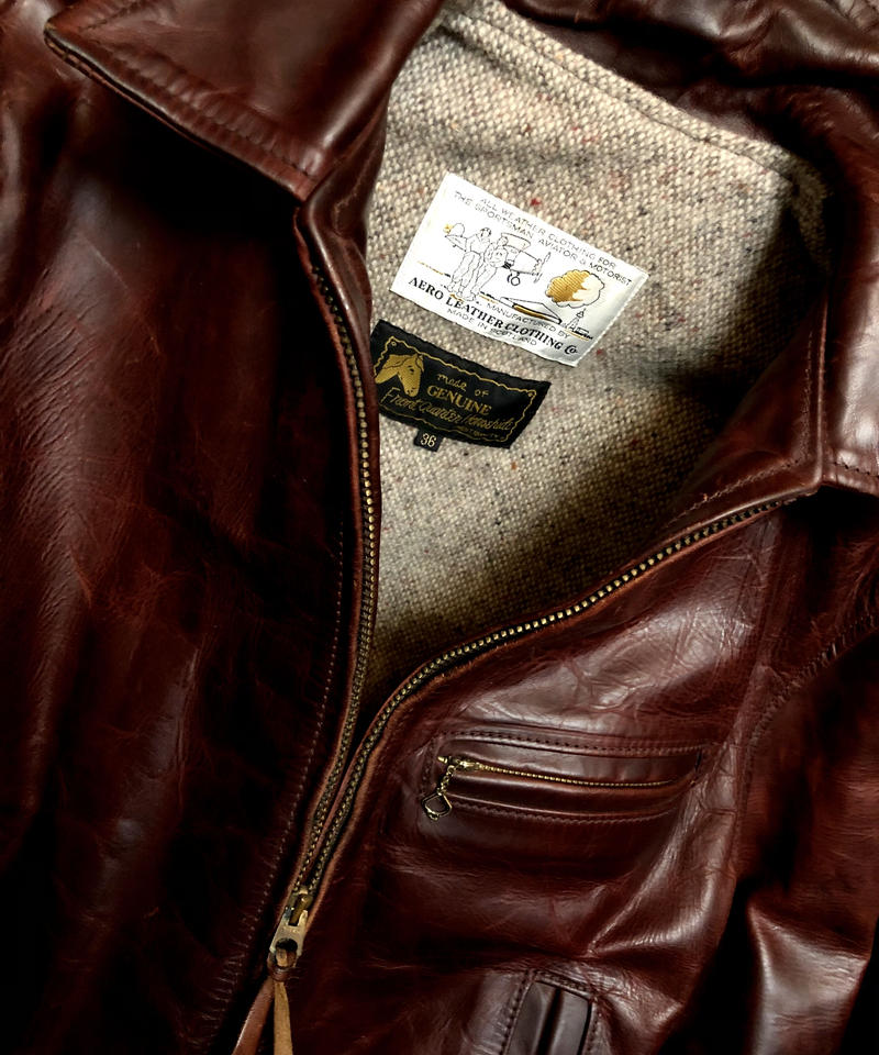 durable ビンテージライダース フロントクォーターホースハイド 36